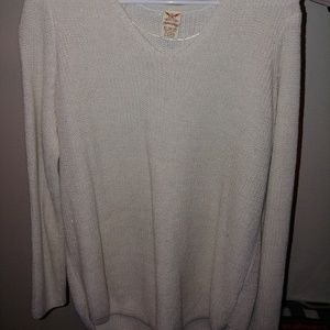 Thick white glitter sweater